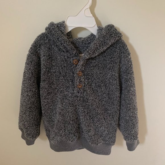 Tucker + Tate Other - Tucker + Tate Fuzzy Fleece Hoodie Gray, Size 2